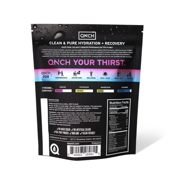 QNCH - Blue Raspberry nutritional facts