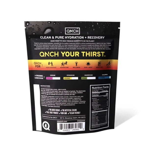 Strawberry Lemonade Electrolyte Powder​ - Back with Instructions