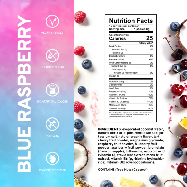 Nutrional Facts - QNCH Blue Raspberry